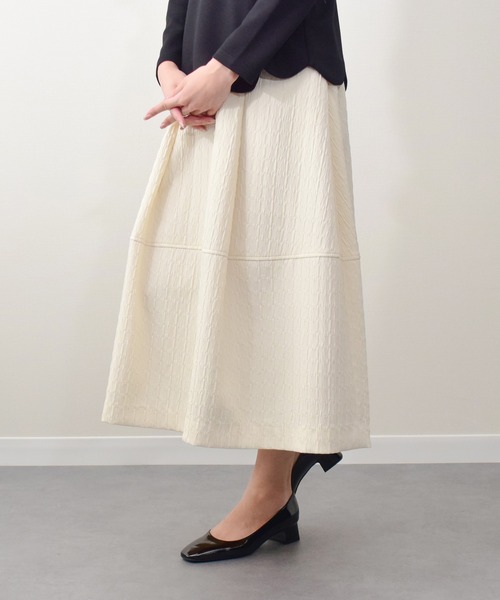 FABIO RUSCONI（ファビオルスコーニ）の「【FABIO RUSCONI】スクエアトウフレアヒールパンプス(F51124)（パンプス・レディース・ブラック/ブラック系その他・37/36/35/39/38）」の6枚目の写真