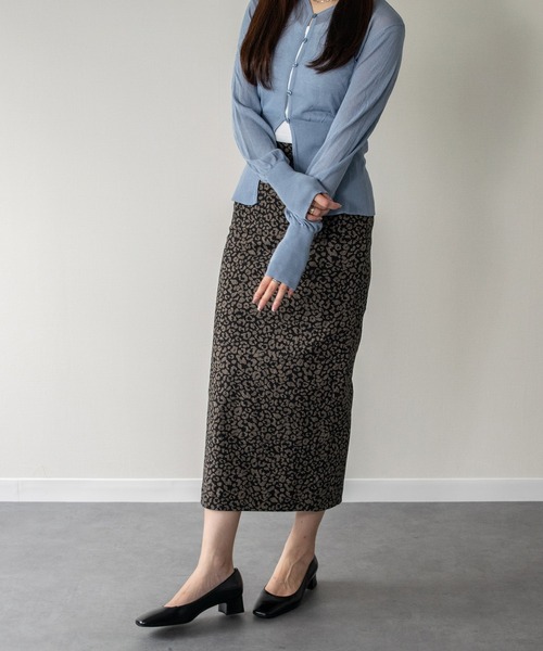 FABIO RUSCONI（ファビオルスコーニ）の「【FABIO RUSCONI】スクエアトウフレアヒールパンプス(F51124)（パンプス・レディース・ブラック/ブラック系その他・37/36/35/39/38）」の10枚目の写真