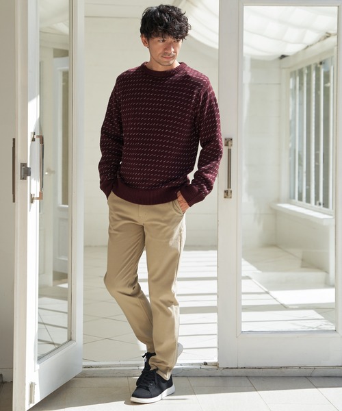 ikka(イッカ)の「カラーバーズアイニット(ニット/セーター・メンズ・ワイン/ネイビー/グレー・L/M/XL/S)」の13枚目の写真