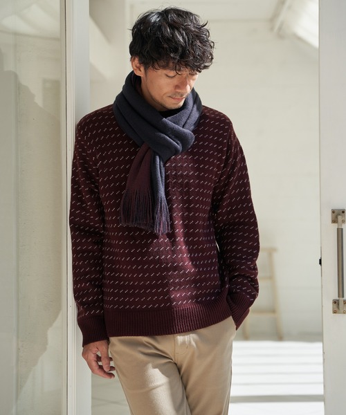 ikka(イッカ)の「カラーバーズアイニット(ニット/セーター・メンズ・ワイン/ネイビー/グレー・L/M/XL/S)」の18枚目の写真