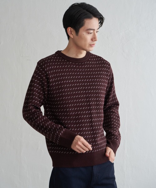 ikka(イッカ)の「カラーバーズアイニット(ニット/セーター・メンズ・ワイン/ネイビー/グレー・L/M/XL/S)」の19枚目の写真