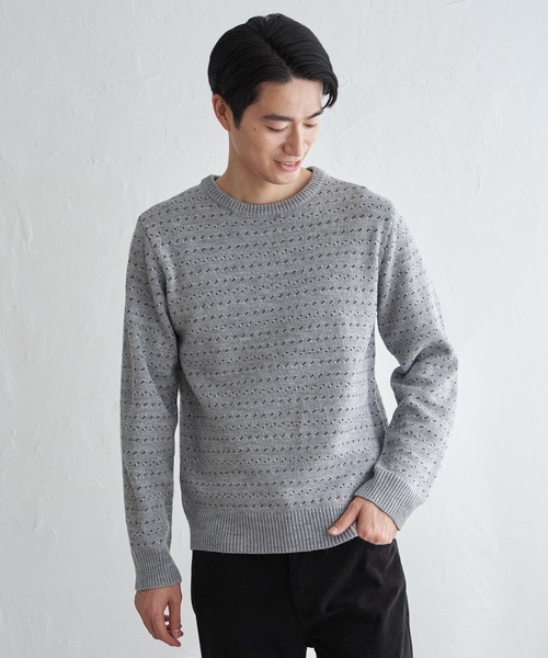 ikka(イッカ)の「カラーバーズアイニット(ニット/セーター・メンズ・ワイン/ネイビー/グレー・L/M/XL/S)」の22枚目の写真