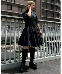 LE CIEL BLEU（ルシェルブルー）の「ドラマティックギャザードシャツドレス / Dramatic Gathered Shirt Dress（ワンピース）」