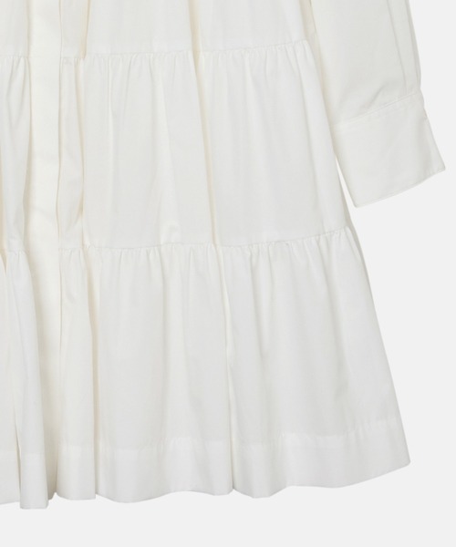 LE CIEL BLEU(ルシェルブルー)の「ドラマティックギャザードシャツドレス / Dramatic Gathered Shirt Dress(ワンピース・レディース・ブラック/オフホワイト・36/38)」の11枚目の写真