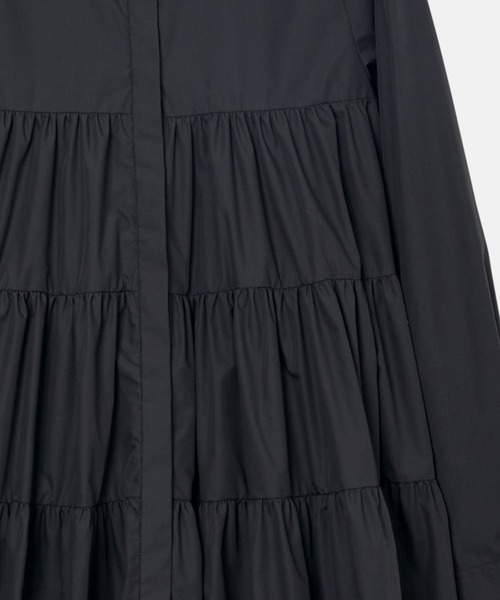 LE CIEL BLEU(ルシェルブルー)の「ドラマティックギャザードシャツドレス / Dramatic Gathered Shirt Dress(ワンピース・レディース・ブラック/オフホワイト・36/38)」の14枚目の写真