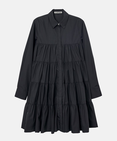 セール】ドラマティックギャザードシャツドレス / Dramatic Gathered