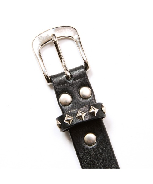 CALEE(キャリー)の「STUDS LEATHER NARROW LONG BELT(ベルト・メンズ・ブラック・X-LARGE/LARGE/MEDIUM/SMALL)」の2枚目の写真