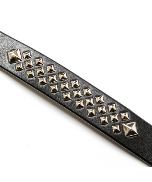 CALEE(キャリー)の「STUDS LEATHER NARROW LONG BELT(ベルト・メンズ・ブラック・X-LARGE/LARGE/MEDIUM/SMALL)」の3枚目の写真