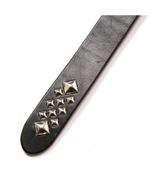 CALEE(キャリー)の「STUDS LEATHER NARROW LONG BELT(ベルト・メンズ・ブラック・X-LARGE/LARGE/MEDIUM/SMALL)」の4枚目の写真
