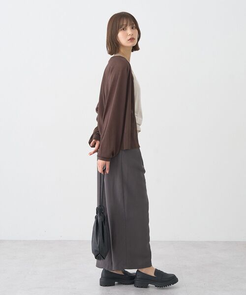 earth music&ecology（アースミュージックアンドエコロジー）の「配色レイヤードタンクトップ（タンクトップ・レディース・ブラウン/グレイッシュベージュ/ブラック・FREE）」の7枚目の写真