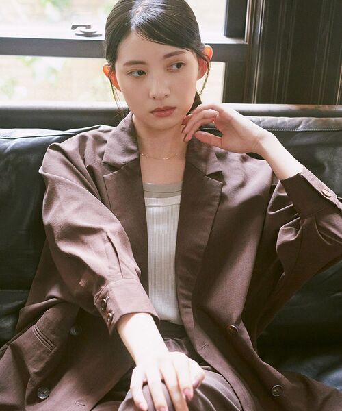 earth music&ecology（アースミュージックアンドエコロジー）の「配色レイヤードタンクトップ（タンクトップ・レディース・ブラウン/グレイッシュベージュ/ブラック・FREE）」の9枚目の写真