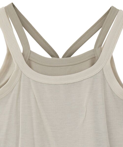 earth music&ecology（アースミュージックアンドエコロジー）の「配色レイヤードタンクトップ（タンクトップ・レディース・ブラウン/グレイッシュベージュ/ブラック・FREE）」の15枚目の写真