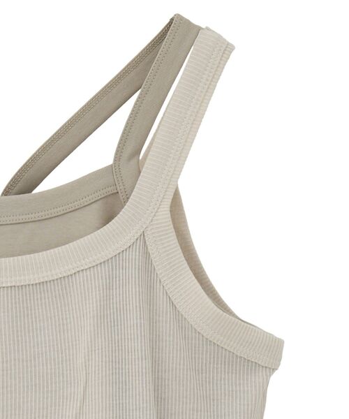 earth music&ecology（アースミュージックアンドエコロジー）の「配色レイヤードタンクトップ（タンクトップ・レディース・ブラウン/グレイッシュベージュ/ブラック・FREE）」の16枚目の写真