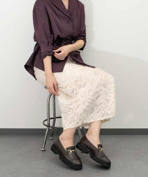 inter-chaussures(インターショシュール)の「【INTER-CHAUSSURES】ラウンドトウキルトビットローファー(I51633)(ローファー・レディース・ブラック/ブラウン・38/35/37/39/36)」の6枚目の写真