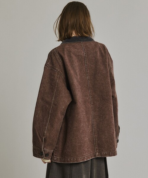 PUBLIC TOKYO(パブリックトウキョウ)の「ジップカバーオールブルゾン(ブルゾン・レディース・ブルー/ブラウン・FREE)」の17枚目の写真