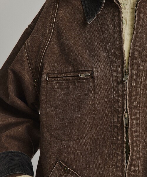 PUBLIC TOKYO(パブリックトウキョウ)の「ジップカバーオールブルゾン(ブルゾン・レディース・ブルー/ブラウン・FREE)」の19枚目の写真
