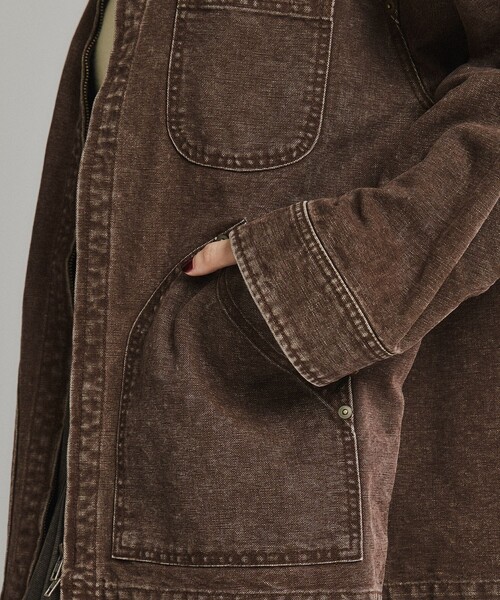 PUBLIC TOKYO(パブリックトウキョウ)の「ジップカバーオールブルゾン(ブルゾン・レディース・ブルー/ブラウン・FREE)」の21枚目の写真