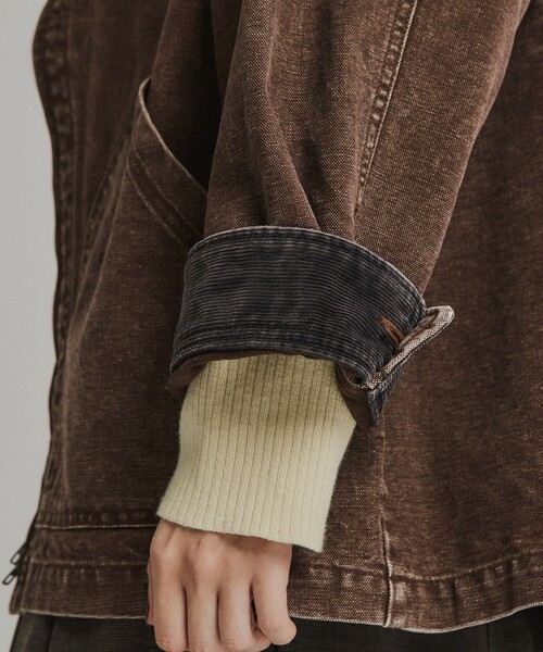 PUBLIC TOKYO(パブリックトウキョウ)の「ジップカバーオールブルゾン(ブルゾン・レディース・ブルー/ブラウン・FREE)」の22枚目の写真