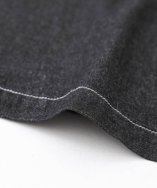 n'OrLABEL（ノアールレーベル）の「『配色アシメプリーツデニムスカート』（デニムスカート・レディース・ブルー/ブラック・1/2）」の3枚目の写真