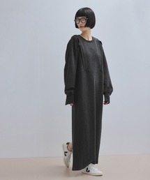 ADAM ET ROPE'(アダムエロペ)の【WEB限定】・【サステナブル】バルーンスリーブスウェットワンピース(ワンピース)