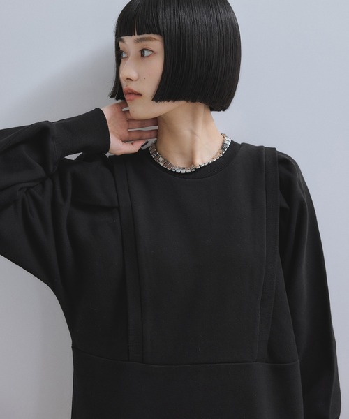 WEB限定】・【サステナブル】バルーンスリーブスウェットワンピース