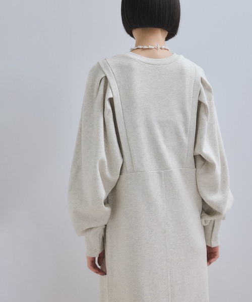 WEB限定】・【サステナブル】バルーンスリーブスウェットワンピース
