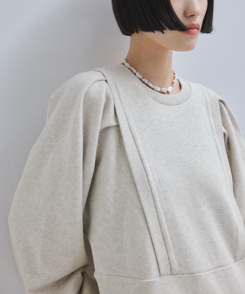 WEB限定】・【サステナブル】バルーンスリーブスウェットワンピース