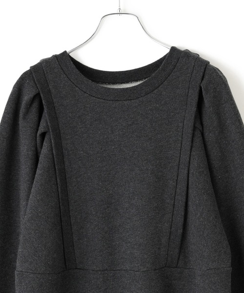 WEB限定】・【サステナブル】バルーンスリーブスウェットワンピース