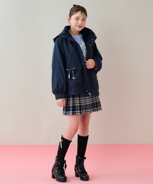 メゾピアノ他、アウター、スカート、ブーツ９点まとめ売り　Ｌ160 ウサギチェック柄ジャンパースカート(90 ラベンダー): キッズ