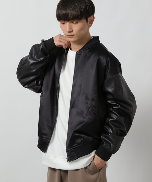 セール】PUレザースカジャン / 589549（ブルゾン）｜LAKOLE（ラコレ