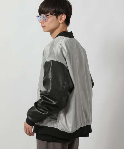 セール】PUレザースカジャン / 589549（ブルゾン）｜LAKOLE（ラコレ