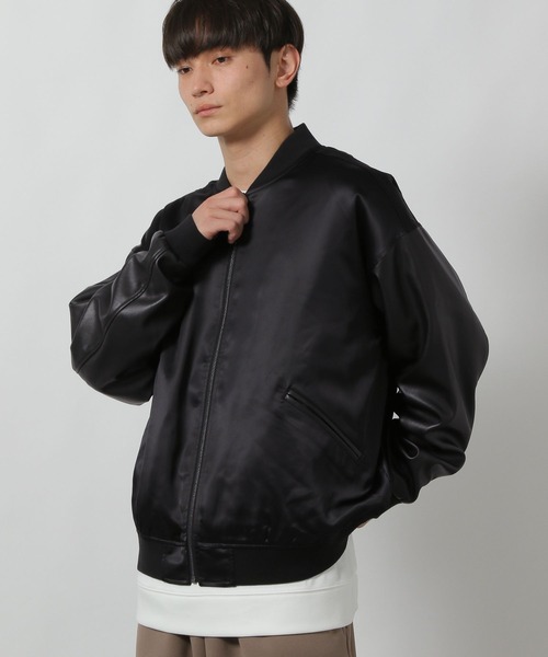 セール】PUレザースカジャン / 589549（ブルゾン）｜LAKOLE（ラコレ