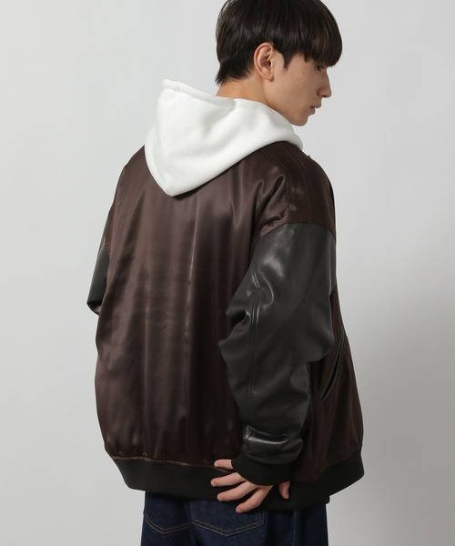 LAKOLE（ラコレ）の「PUレザースカジャン / 589549（ブルゾン・メンズ・ライトグレー/ブラウン/ブラック・LARGE/MEDIUM）」の10枚目の写真