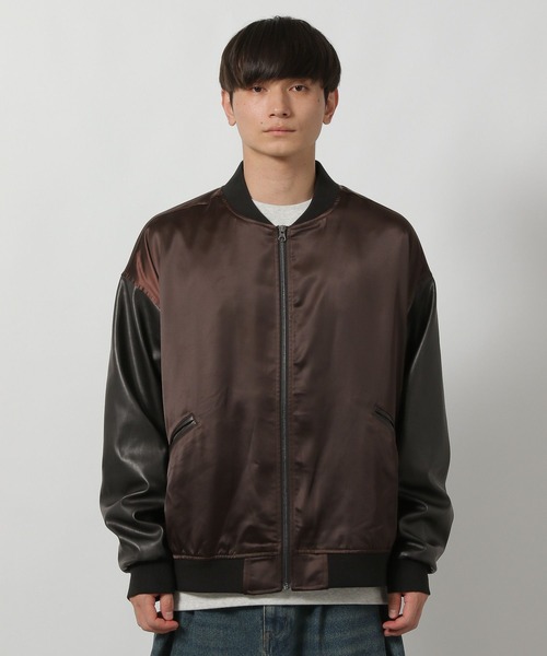 セール】PUレザースカジャン / 589549（ブルゾン）｜LAKOLE（ラコレ