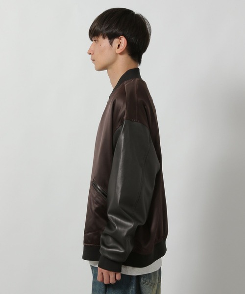 LAKOLE（ラコレ）の「PUレザースカジャン / 589549（ブルゾン・メンズ・ライトグレー/ブラウン/ブラック・LARGE/MEDIUM）」の13枚目の写真