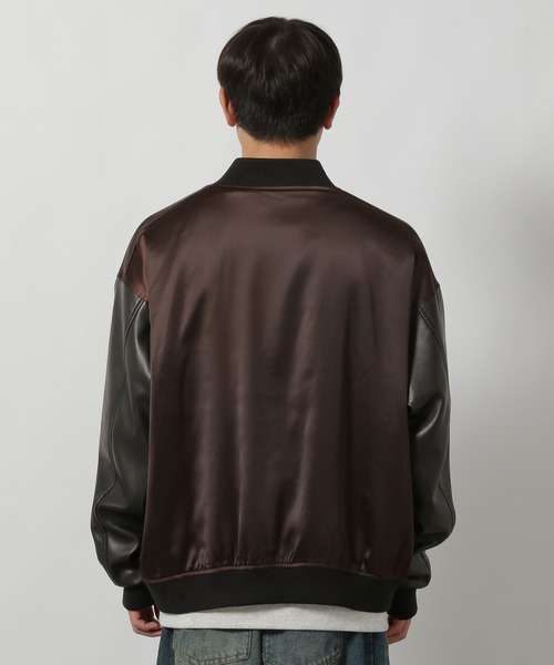 LAKOLE（ラコレ）の「PUレザースカジャン / 589549（ブルゾン・メンズ・ライトグレー/ブラウン/ブラック・LARGE/MEDIUM）」の14枚目の写真