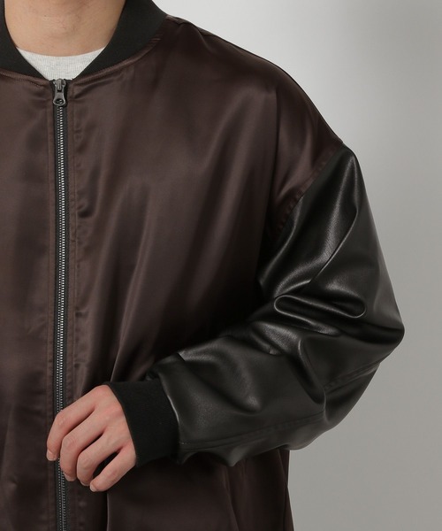 LAKOLE（ラコレ）の「PUレザースカジャン / 589549（ブルゾン・メンズ・ライトグレー/ブラウン/ブラック・LARGE/MEDIUM）」の16枚目の写真