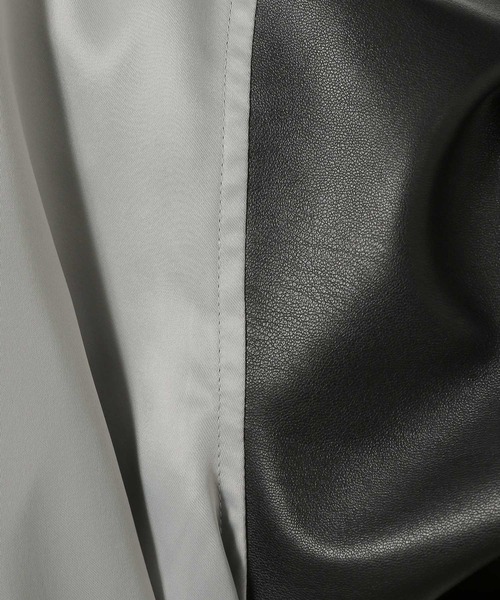 LAKOLE（ラコレ）の「PUレザースカジャン / 589549（ブルゾン・メンズ・ライトグレー/ブラウン/ブラック・LARGE/MEDIUM）」の21枚目の写真