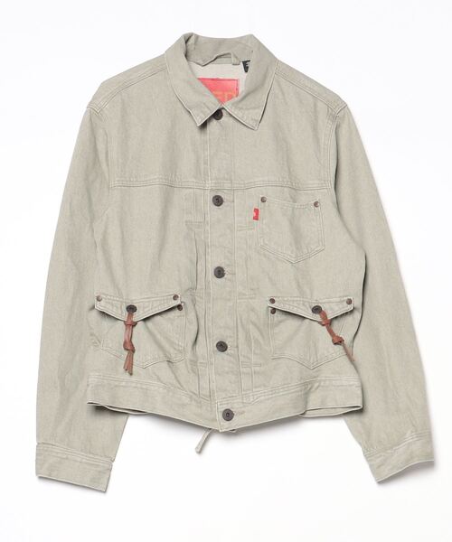 古着　リーバイスグレー デニムジャケット ボタン付き　L 80s 80年代 リーバイス Gジャン グレー アメリカ製| ビンテージ
