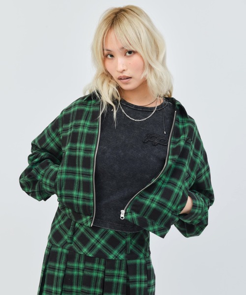 atmos pink(アトモスピンク)の「atmos pink Plaid Jacket / アトモス ピンク プレイド ジャケット(その他アウター・レディース・オレンジ/グリーン/ブラック・FREE)」の13枚目の写真