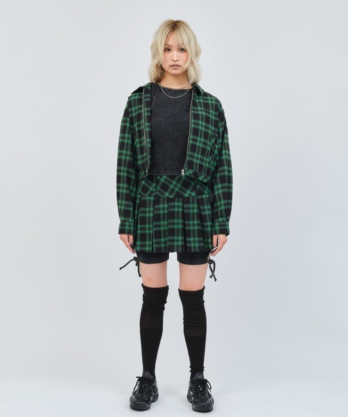 atmos pink(アトモスピンク)の「atmos pink Plaid Jacket / アトモス ピンク プレイド ジャケット(その他アウター・レディース・オレンジ/グリーン/ブラック・FREE)」の21枚目の写真