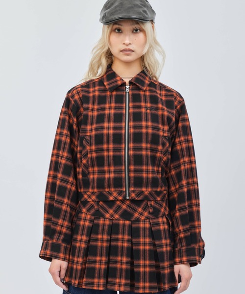atmos pink(アトモスピンク)の「atmos pink Plaid Jacket / アトモス ピンク プレイド ジャケット(その他アウター・レディース・オレンジ/グリーン/ブラック・FREE)」の22枚目の写真