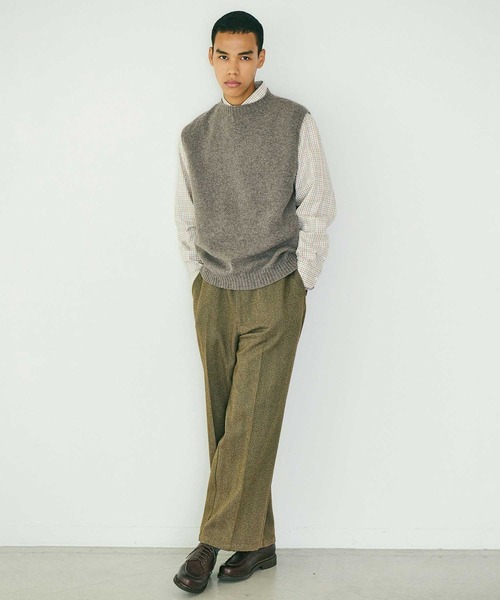 ■新品 MORRIS & SONS ジーロンラム ニットベスト イギリス製 MORRIS & SONS | ジーロンラム クルーネックベスト MEN