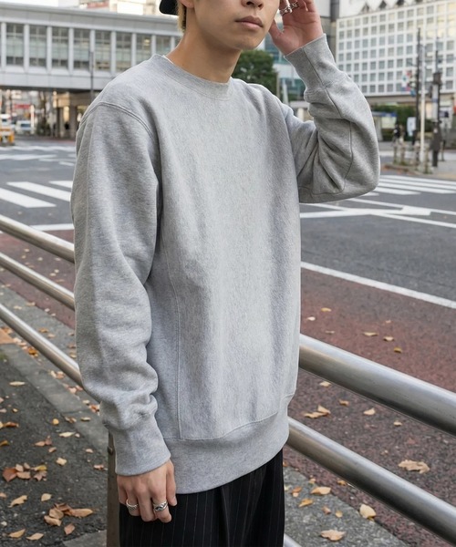 TRUSS(トラス)の「【TRUSS】12.4オンス ヘビーウェイト プルオーバー スウェットシャツ オーバーサイズ 裏起毛 厚手 HSW-138(スウェット・メンズ・ネイビー/ヘザーグレー/オフホワイト/ブラック・S/M/L/XL)」の11枚目の写真