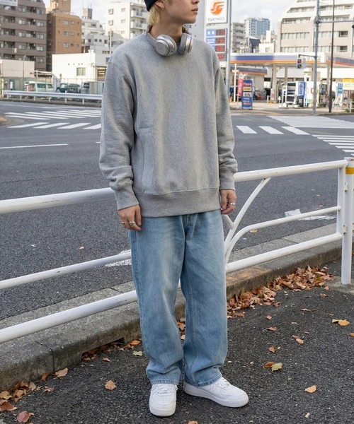 TRUSS(トラス)の「【TRUSS】12.4オンス ヘビーウェイト プルオーバー スウェットシャツ オーバーサイズ 裏起毛 厚手 HSW-138(スウェット・メンズ・ネイビー/ヘザーグレー/オフホワイト/ブラック・S/M/L/XL)」の5枚目の写真