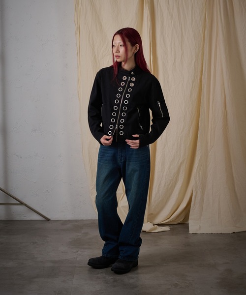 FTW(エフティダブリュー)の「EYELET COTTON BIKER JACKET(その他アウター・レディース・ブラック・MEDIUM/SMALL)」の19枚目の写真