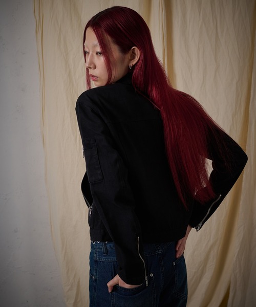 ジャケット・アウター FTW EYELET COTTON BIKER JACKET FTW コート アウター EYELET COTTON BIKER JACKET レディース メンズ