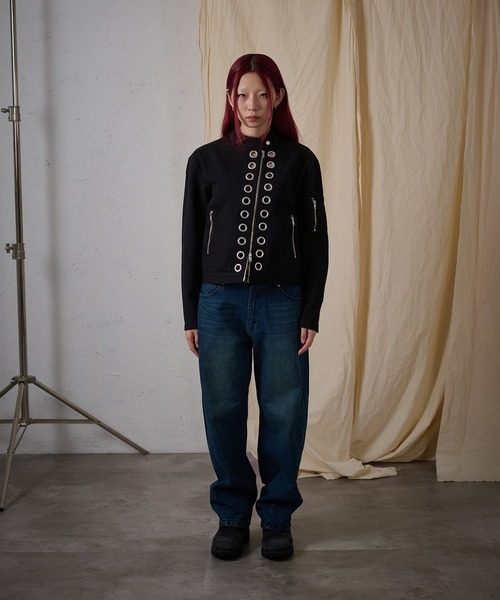 FTW(エフティダブリュー)の「EYELET COTTON BIKER JACKET(その他アウター・レディース・ブラック・MEDIUM/SMALL)」の14枚目の写真
