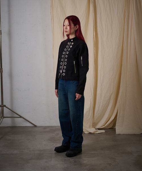 FTW(エフティダブリュー)の「EYELET COTTON BIKER JACKET(その他アウター・レディース・ブラック・MEDIUM/SMALL)」の15枚目の写真