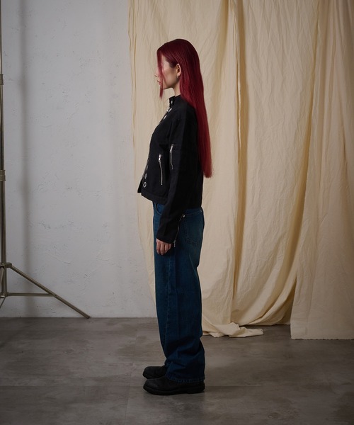 FTW(エフティダブリュー)の「EYELET COTTON BIKER JACKET(その他アウター・レディース・ブラック・MEDIUM/SMALL)」の16枚目の写真